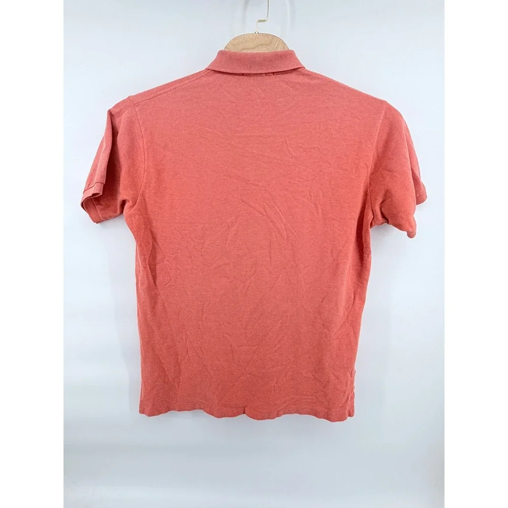 Polo Ralph Lauren Shirt Mens Large L Salmon Coral Pink Pique Short Sleeve Polo